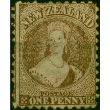 New Zealand 1871 1d Brown SG126 P.10 Good MM