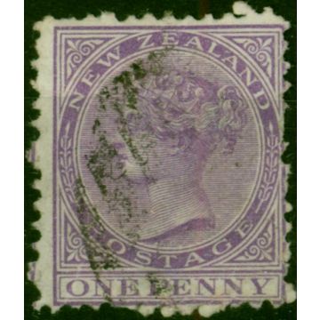 New Zealand 1874 1d Lilac SG152 Fine Used