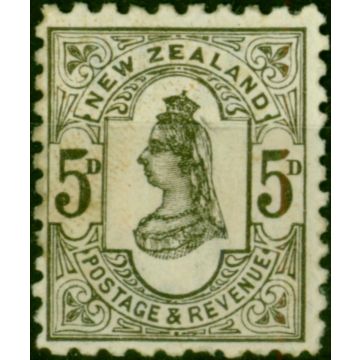 New Zealand 1897 5d Olive-Black SG233 P.10 x 11 Good MM 