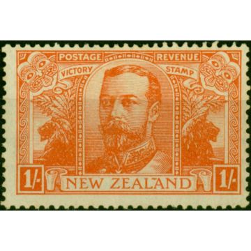 New Zealand 1920 1s Orange-Red SG458 Fine MM 