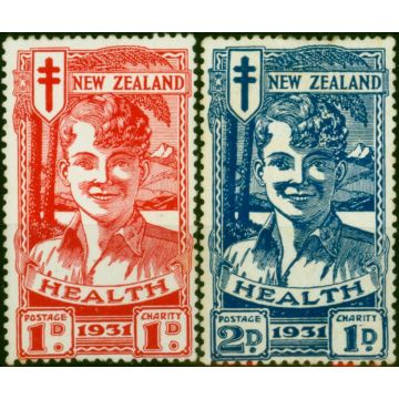 New Zealand 1931 Smiling Boys Set of 2 SG546-547 Fine MM