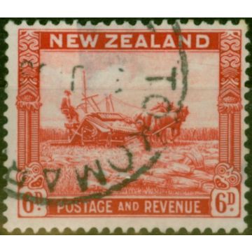 New Zealand 1935 6d Scarlet SG564 Fine Used