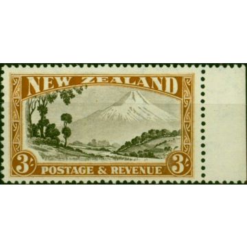 New Zealand 1936 3s Chocolate & Yellow-Brown SG590 P.13 x 13.5 V.F MNH 