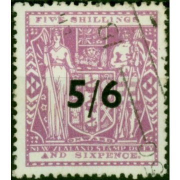 New Zealand 1944 5s6d on 5s6d Lilac SGF214 Fine Used