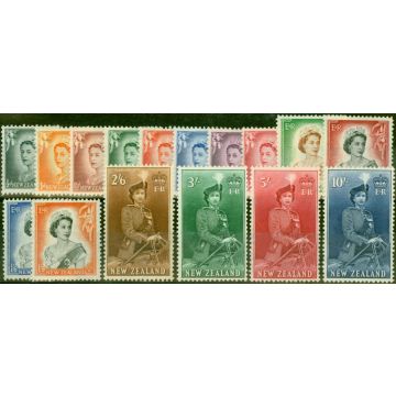 New Zealand 1953-57 Set of 16 SG723-736 Fine & Fresh LMM