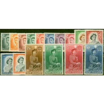 New Zealand 1953-59 Set of 16 SG723-736 Fine MNH 