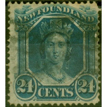 Newfoundland 1865 24c Blue SG30 Good Used