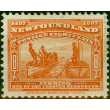 Newfoundland 1897 8c Orange SG72 Fine MM 