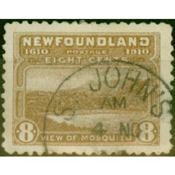 Newfoundland 1910 8c Bistre-Brown SG101 Fine Used