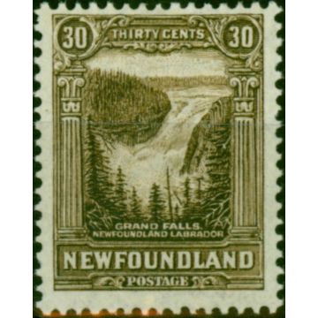 Newfoundland 1931 30c Sepia SG208 Fine & Fresh LMM 