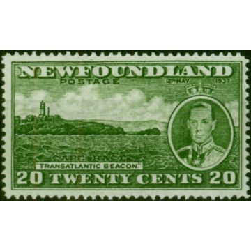 Newfoundland 1937 20c Green SG264 V.F MNH 