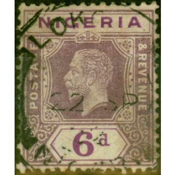 Nigeria 1921 6d Dull Purple & Bright Purple SG25 Die I Good Used