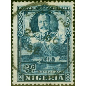 Nigeria 1936 3d Blue SG38a P.12.5 x 13.5 Fine Used