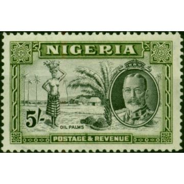 Nigeria 1936 5s Black & Olive-Green SG43 V.F.MNH 