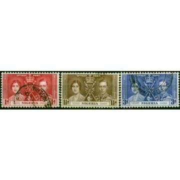 Nigeria 1937 Coronation Set of 3 SG46-48 Fine Used 