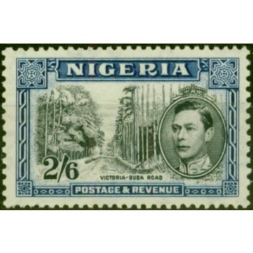 Nigeria 1938 2s6d Black & Blue SG58 P.13 x 11.5 Fine Lightly Mtd Mint (2)