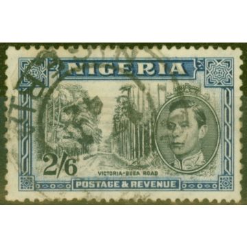 Nigeria 1938 2s6d Black & Blue SG58 P.13 x 11.5 Good Used 