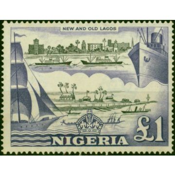 Nigeria 1953 £1 Black & Violet SG80 Good LMM
