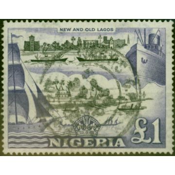 Nigeria 1953 £1 Black & Violet SG80 V.F.U