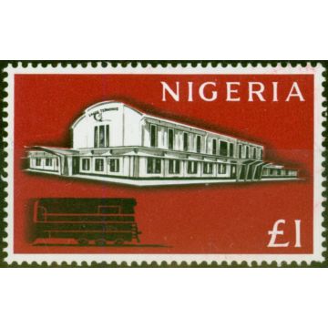 Nigeria 1961 £1 Black & Carmine-Red SG101 V.F MNH