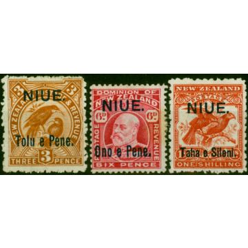 Niue 1903 Set of 3 SG13-16 Fine MM