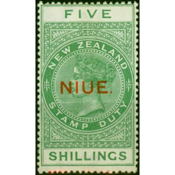 Niue 1918 5s Yellow-Green SG35 Fine LMM