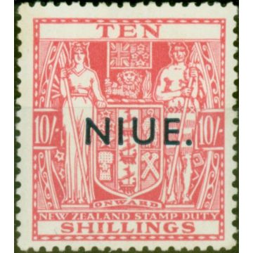 Niue 1942 10s Pale Carmine-Lake SG81 Fine LMM