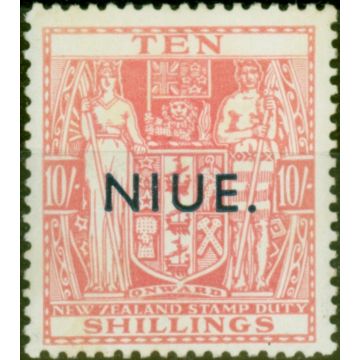 Niue 1942 10s Pale Carmine-Lake SG81 Fine MNH