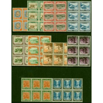 Niue 1950 Set of 10 SG113-122 V.F MNH Blocks of 6