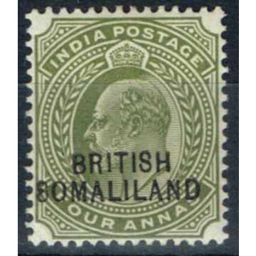 Somaliland 1904 4a Olive SG29Var 8 for S in 8omaliland Fine Mtd Mint 