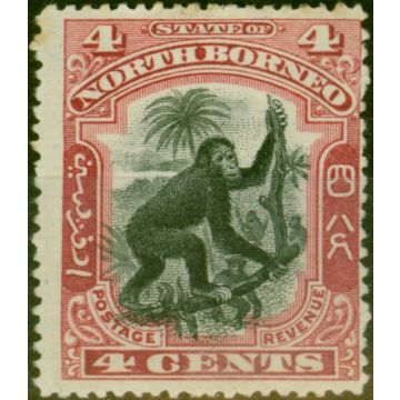North Borneo 1897 4c Black & Carmine SG99b P.15 Fine MM