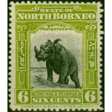 North Borneo 1909 6c Apple-Green SG168 Good MM 
