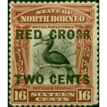 North Borneo 1918 16c + 2c Brown-Lake SG225 Fine MM 