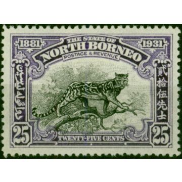 North Borneo 1931 25c Black & Violet SG299 Fine & Fresh MM 
