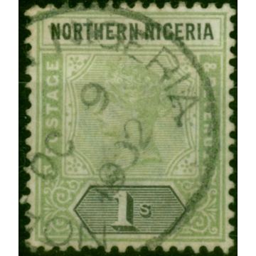 Northern Nigeria 1900 1s Green & Black SG7 Good Used 