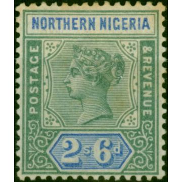 Northern Nigeria 1900 2s6d Green & Ultramarine SG8 Good MM 
