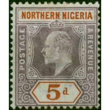 Northern Nigeria 1902 5d Dull Purple & Chestnut SG14 Fine MM (2)
