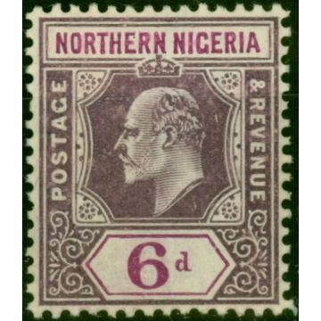 Northern Nigeria 1906 6d Dull Purple & Violet SG25b Chalk Fine MM 