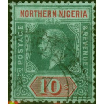Northern Nigeria 1912 10s Green & Red-Green SG51 Fine Used 