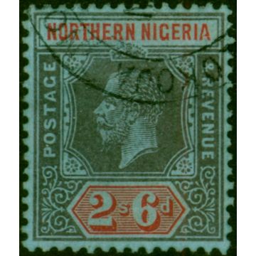 Northern Nigeria 1912 2s6d Black & Red-Blue SG49 Fine Used 'Madam Joseph Forged' Cancel 