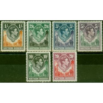 Northern Rhodesia 1938 Set of 6 Top Values SG40-45 Fine MM