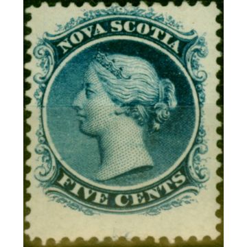 Nova Scotia 1860 5c Dp Blue SG25 Fine & Fresh Unused