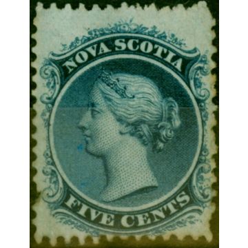 Nova Scotia 1860 5c Dp Blue SG25 Good Mtd Mint