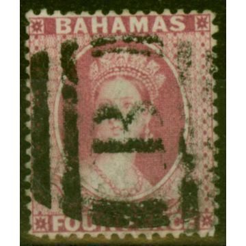 Bahamas 1882 4d Rose SG43x Wmk Reversed Fine Used 