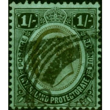 Nyasaland 1908 1s Black-Green SG72 Fine Used