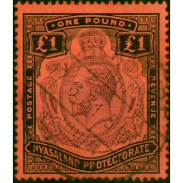 Nyasaland 1913 £1 Purple & Black-Red SG98 V.F.U 