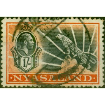 Nyasaland 1934 1s Black & Orange SG122 Good Used