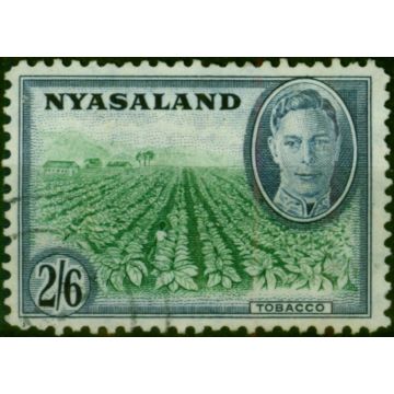 Nyasaland 1945 2s6d Emerald & Blue SG154 V.F.U 