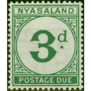 Nyasaland 1950 3d Green SGD3 V.F MNH (2)