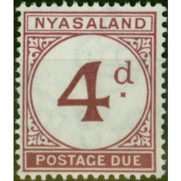 Nyasaland 1950 4d Purple SGD4 V.F MNH (2)
